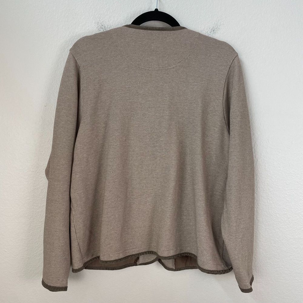 LL BEAN Womens Large Brown Button Up Cardigan Sweater Pockets - Picture 6 of 9